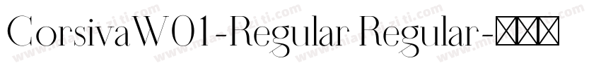 CorsivaW01-Regular Regular字体转换